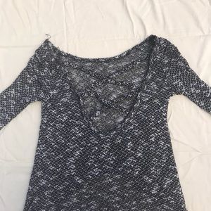 Black and White Crossed Back Sweater